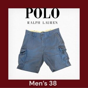 Polo Ralph Lauren Men’s Distressed Cargo Shorts Blue Mens Size 38.